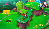 Mario and Luigi exploring Mushrise Park.