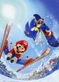 Mario skiing and Sonic snowboarding