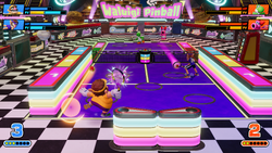 A Pinball Match in Mario Tennis Fever