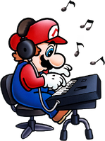 Artwork of Mario from Mario Paint
