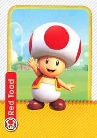 Red Toad card from the Super Mario Trading Card Collection