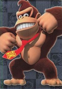Donkey Kong silver card from the Super Mario Trading Card Collection