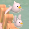 Squared screenshot of small birds from Super Mario 3D World.