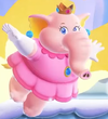 A screen shot of Elephant Princess Peach from the Super Mario Bros. Wonder Direct