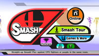 Super Smash Bros. for Wii U main menu