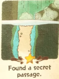 "Found a secret passage." discovery from Bafloonder Habitat in Yoshi and the Mysterious Book