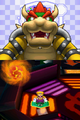 Wario about to be hit by the Zero Flame