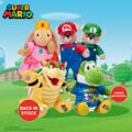 Build-A-Bear Bowser and Yoshi plushies and outfits based on Princess Peach, Mario, and Luigi