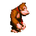 Unused sprites of Donkey Kong scratching his head