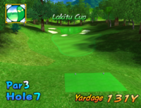 Hole 7 of Lakitu Valley from Mario Golf: Toadstool Tour.
