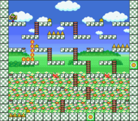Level 9-3 map in the game Mario & Wario.