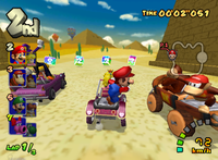 Pre-release photo of Dry Dry Desert in Mario Kart: Double Dash!!.