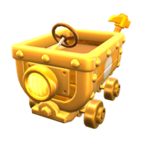 Gold Clanky Kart from Mario Kart Tour.