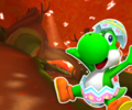 The course icon of the R variant with Yoshi (Egg Hunt)