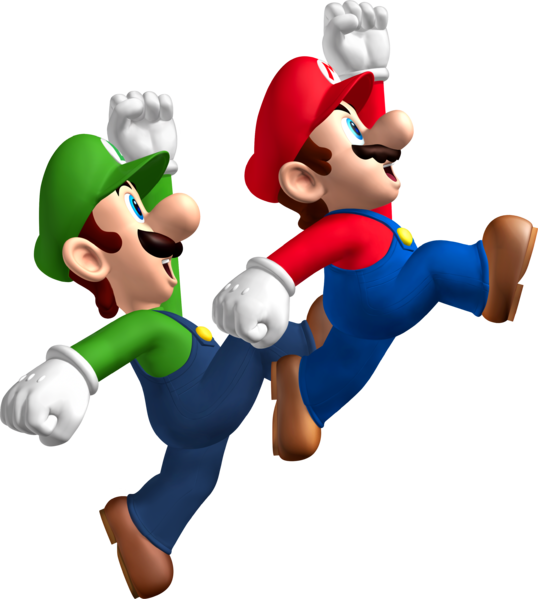 File:Mario and Luigi jumping NSMB artwork.png