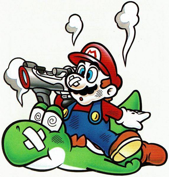 File:Mario and Yoshi YS Game Over art.jpg