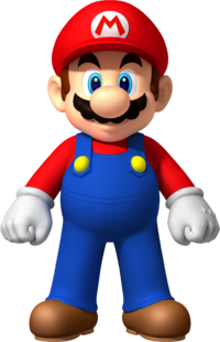Artwork of Mario in New Super Mario Bros. Wii