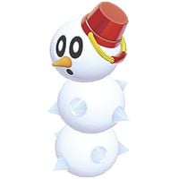 A Snow Pokey from Super Mario 3D World.