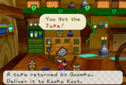 Obtaining the Tape in Goomba Village