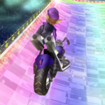Waluigi performing a Trick in Mario Kart Wii
