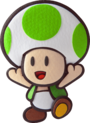 A green Toad in Paper Mario: Sticker Star
