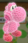 An amiibo pattern from Yoshi's Woolly World