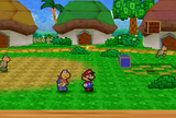 Mario and Kooper in Koopa Village