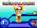 The Mushroom Cup trophy in Mario Kart DS.