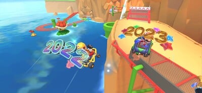 Wii Koopa Cape R/T: Builder Mario and Mario (Racing) gliding