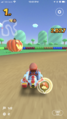 Mario (Classic) racing in the Flaming Speeder