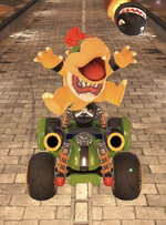 Bowser Jr. performing a trick.