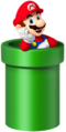 Mario in a Warp Pipe