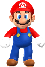 A picture of Mario from a screenshot from Mario Party 9.