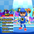 Metal Sonic Mii Costume in the game Mario & Sonic at the London 2012 Olympic Games for the Wii.