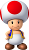 Artwork of Toad in New Super Mario Bros. Wii (also used in New Super Mario Bros. 2 and Mario & Sonic at the Rio 2016 Olympic Games)