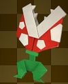 An origami Ptooie from Paper Mario: The Origami King.
