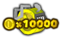 The indicator for collecting 10000 coins at once with the Coin Step Counter