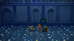 Fifth and ninth treasure chests in the Palace of Shadow in the remake of Paper Mario: The Thousand-Year Door for the Nintendo Switch.