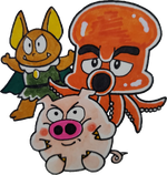 Buro, octopus, and Tatanga