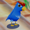 A close-up of a Blue Bird in Super Mario Sunshine