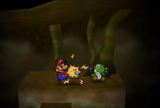 Mario and Watt rescuing the green member of the Fearsome 5