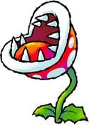 Artwork of a Piranha Plant in Yoshi Topsy-Turvy (Reused for Yoshi's Island DS)