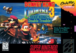 North American box art for Donkey Kong Country 3: Dixie Kong's Double Trouble!