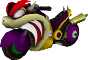The model for Wario's Flame Runner from Mario Kart Wii