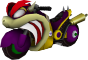 The model for Wario's Flame Runner from Mario Kart Wii
