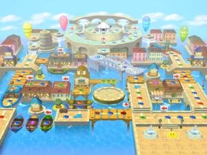 The solo version of the Grand Canal board from Mario Party 7