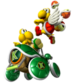 Koopa and Paratroopa on the Koopa Dasher, from Mario Kart: Double Dash!!.