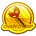 A Mario Kart Tour Chain Chomp Racing Chains gold badge