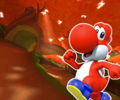 The course icon of the R variant with Red Yoshi