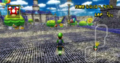 Luigi racing on the unused "draw_demo" track